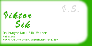 viktor sik business card